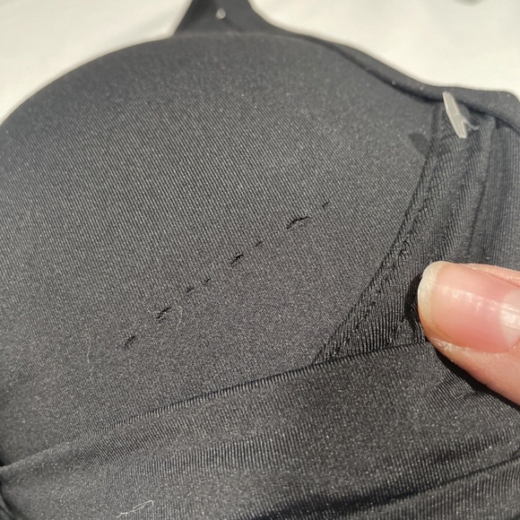 NWD Sea Level [ 4 US ] Push‎ up Cross Front Underwire Bikini Top Black - Picture 7 of 12